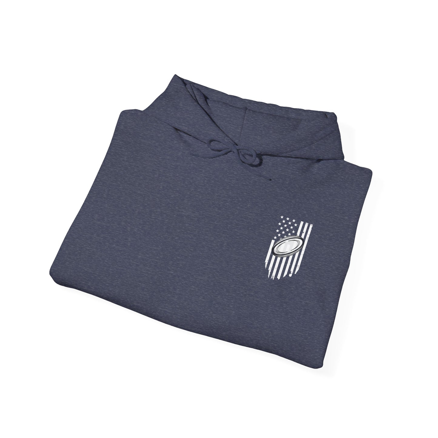 Rugby Mom America Hooded Sweatshirt | Unisex Heavy Blend | Sports Gift