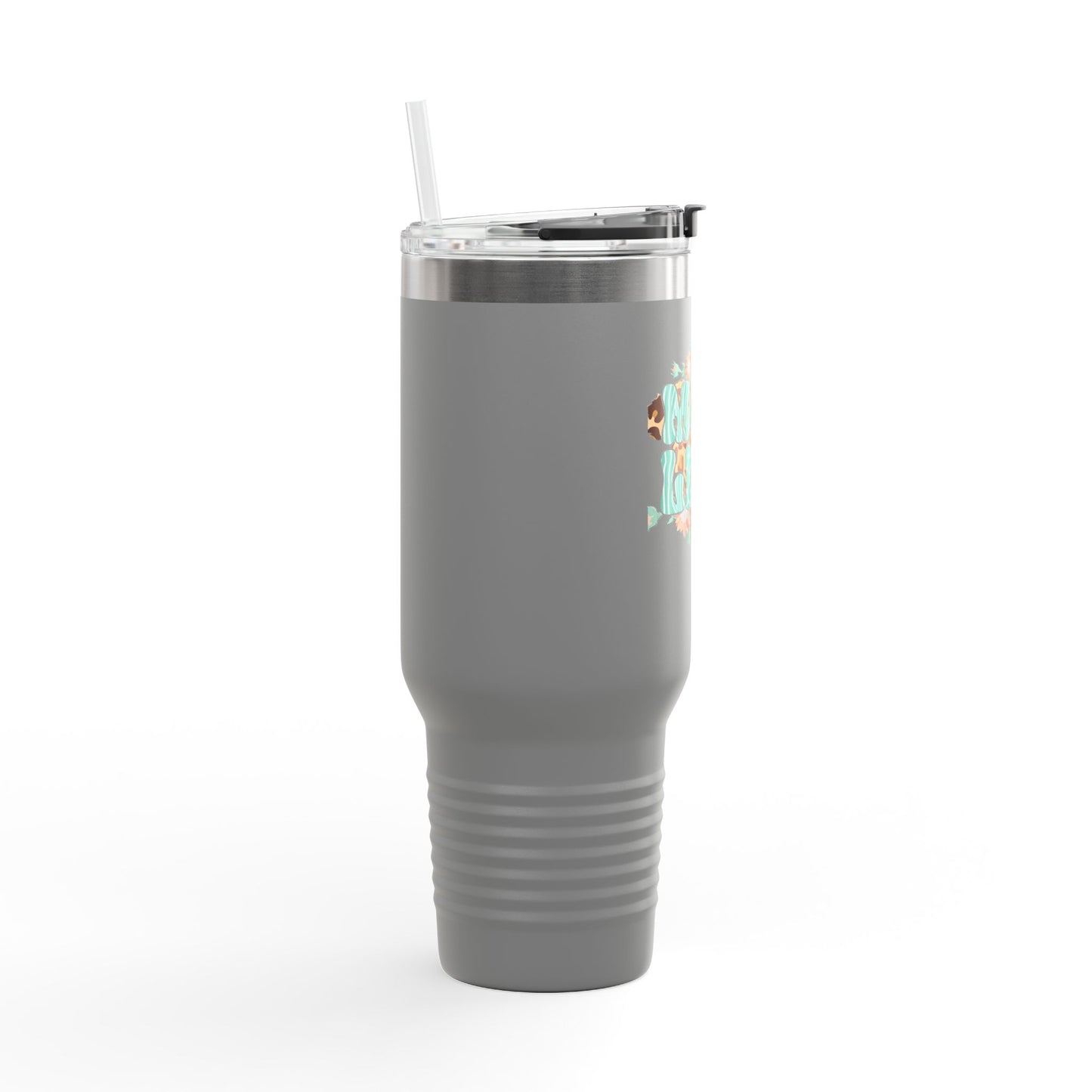 Floral Insulated Blessed MomTravel Mug - 40oz with Fun Travel Graphics