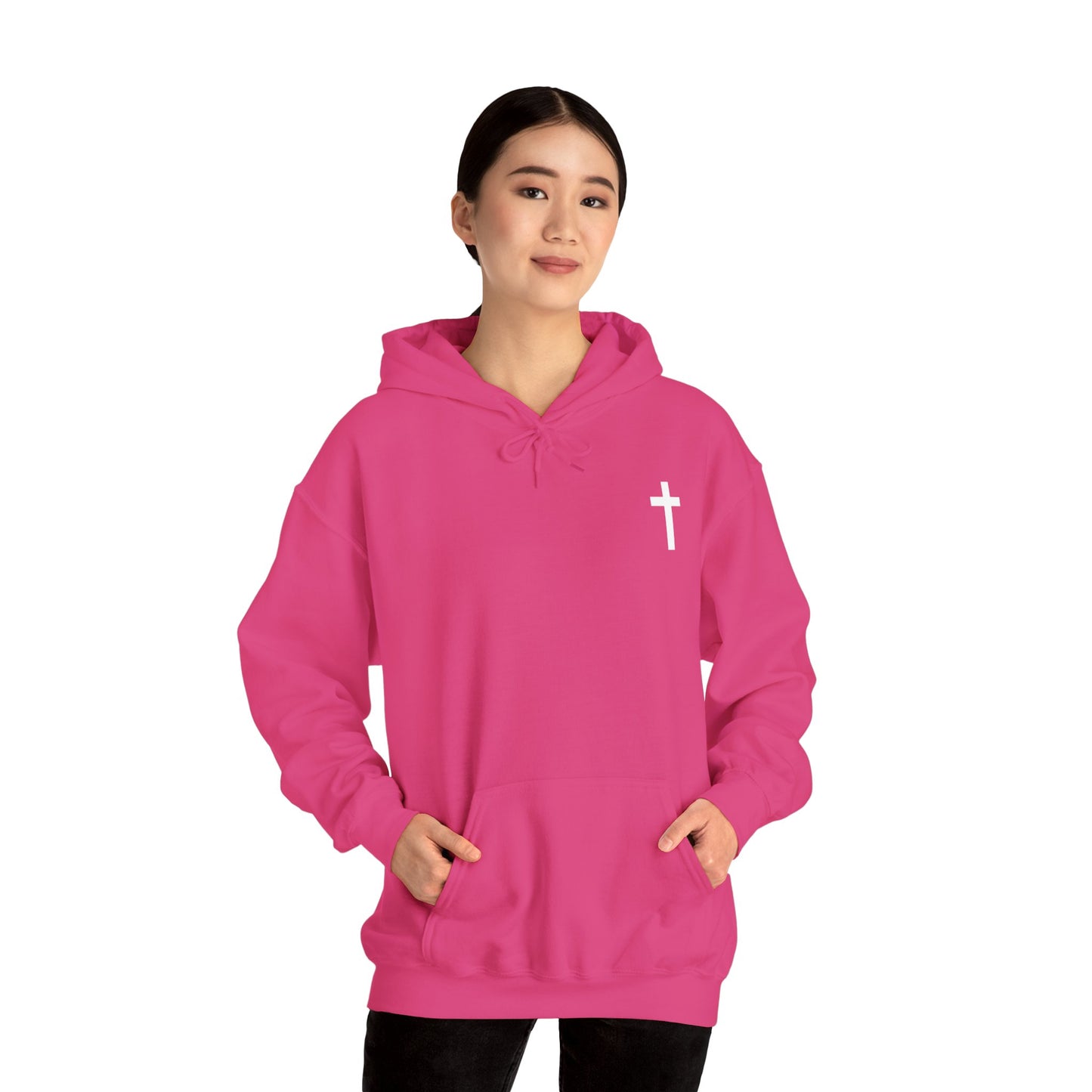 Faith Cross Unisex Heavy Blend™ Hooded Sweatshirt - Comfortable & Stylish for All Occasions