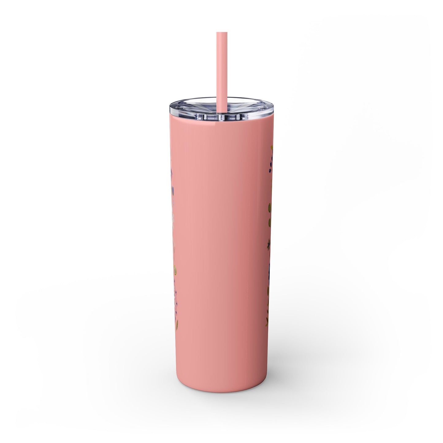 Bloom with Grace 20oz Skinny Tumbler with Straw - Stylish Floral Drinkware