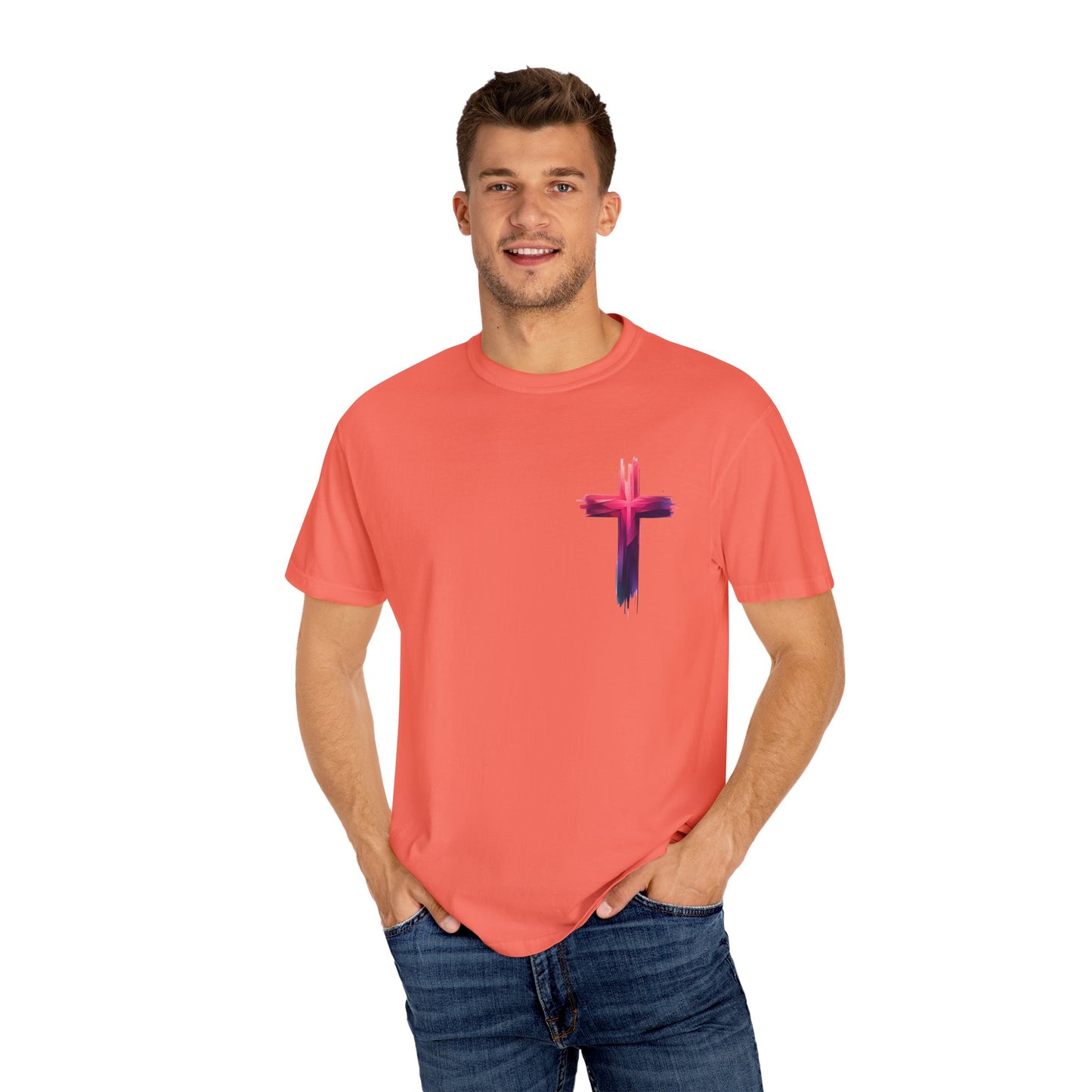 Vibrant Lion & Cross Unisex T-Shirt - Faith-Inspired Tees for Everyday Wear