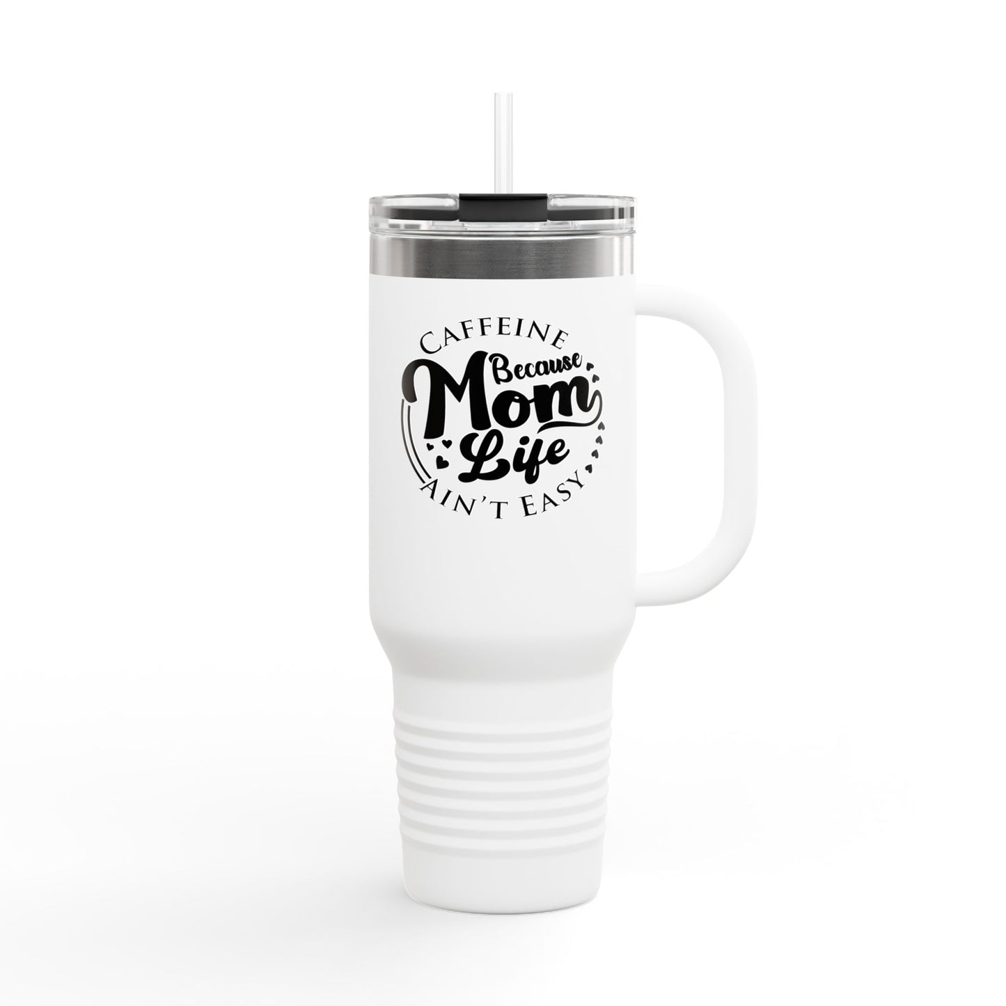 Caffeine Mom Life Insulated Travel Mug - 40oz Coffee Tumbler