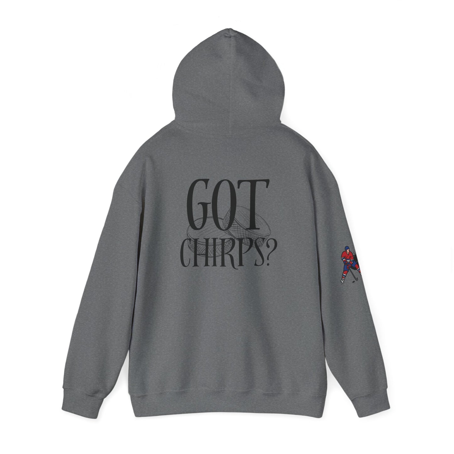 Spokane Chiefs Red Hockey Sweatshirt | Unisex Heavy Blend™ Hooded Sweatshirt for Fans " Got Chirps?"