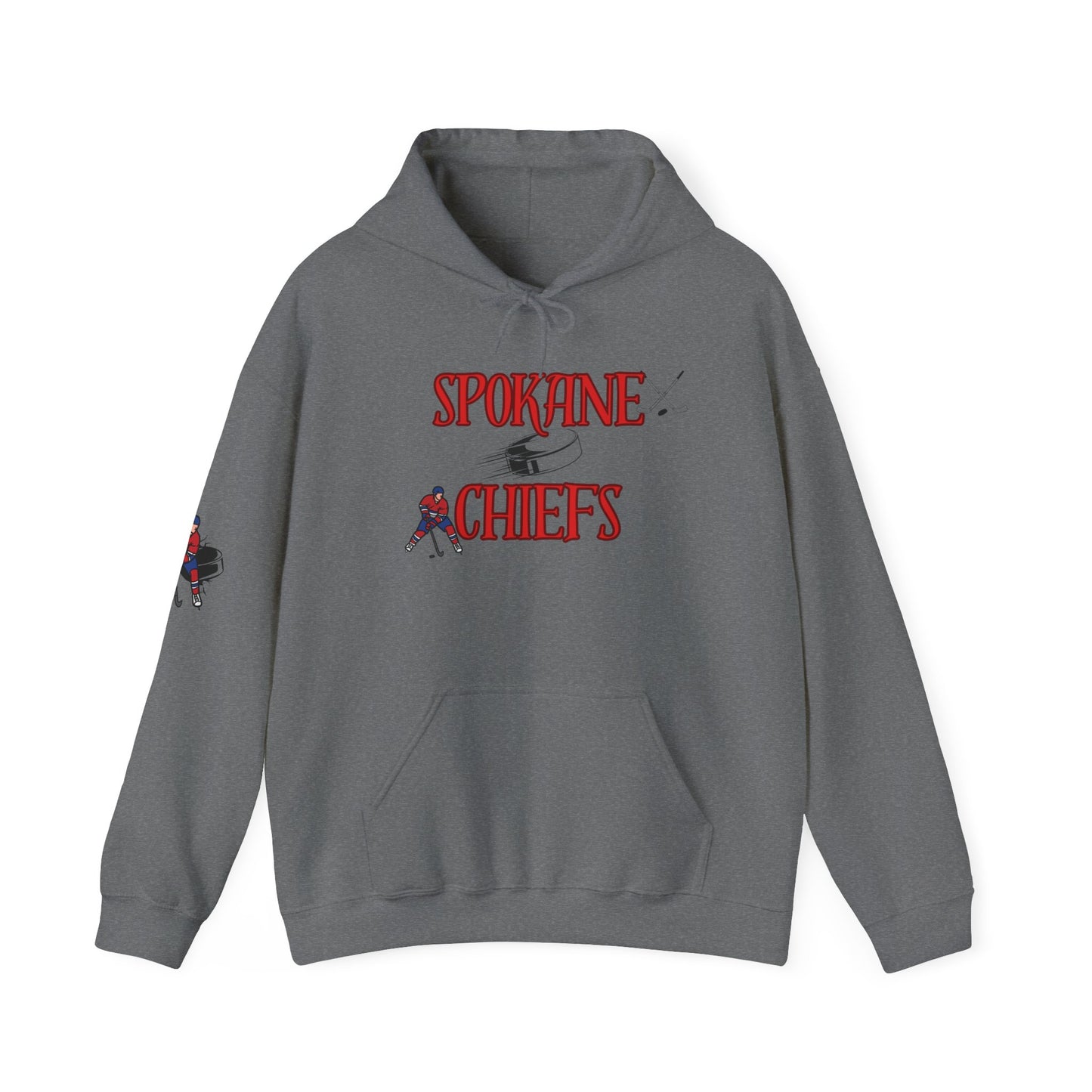 Spokane Chiefs Red Hockey Sweatshirt | Unisex Heavy Blend™ Hooded Sweatshirt for Fans " Got Chirps?"