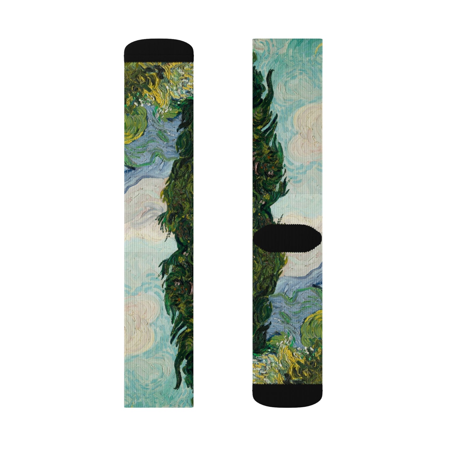 Artistic Sublimation Socks - Van Gogh Inspired Design for Creative Souls