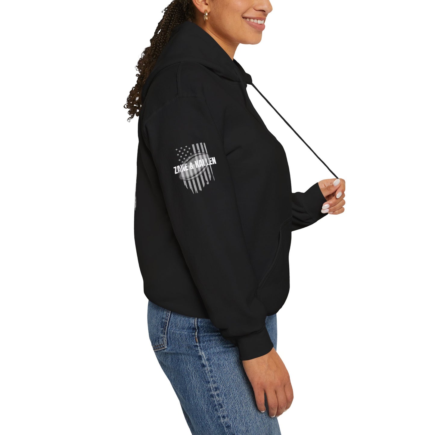 *** CUSTOM *** Rugby America Dad Hoodie - Unisex Heavy Blend Sweatshirt with American Flag Design