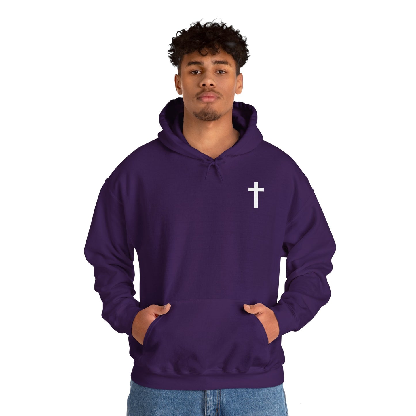 Faith Cross Unisex Heavy Blend™ Hooded Sweatshirt - Comfortable & Stylish for All Occasions