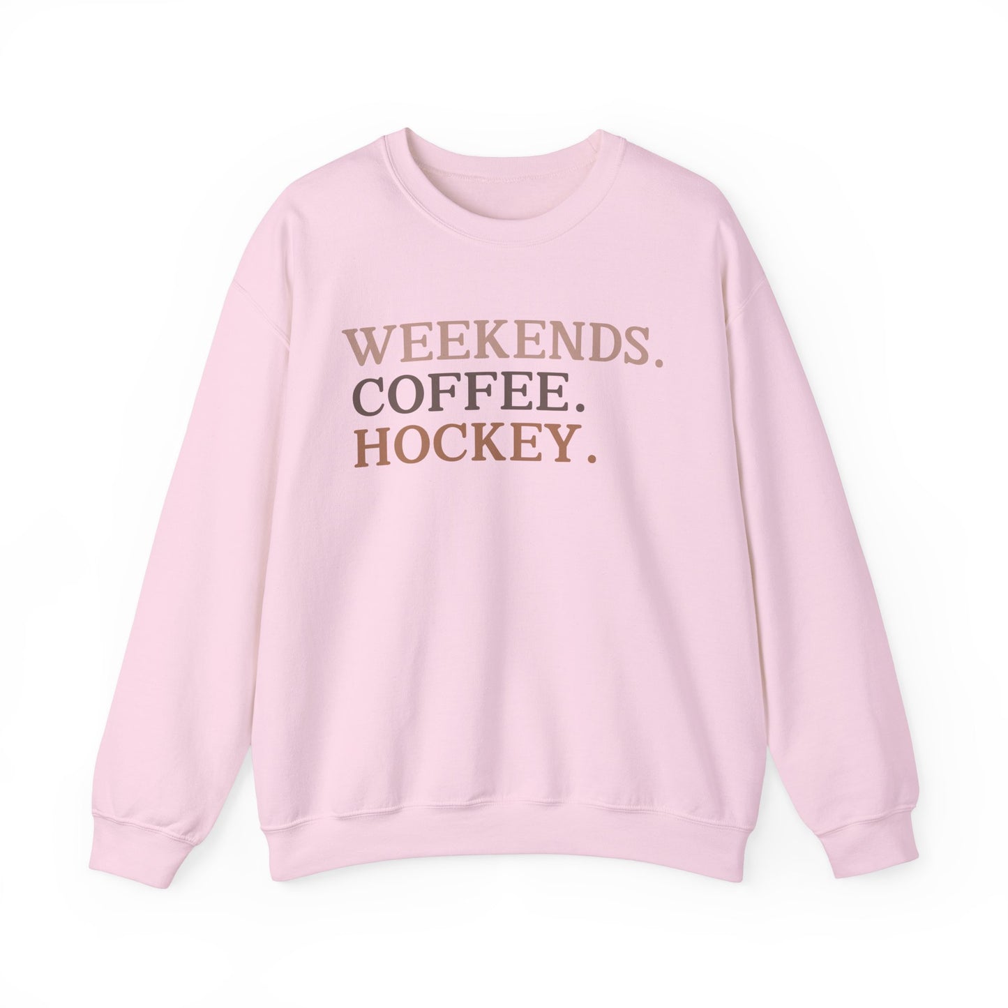 Weekends Coffee Hockey Sweatshirt | Unisex Cozy Crewneck for Relaxed Days