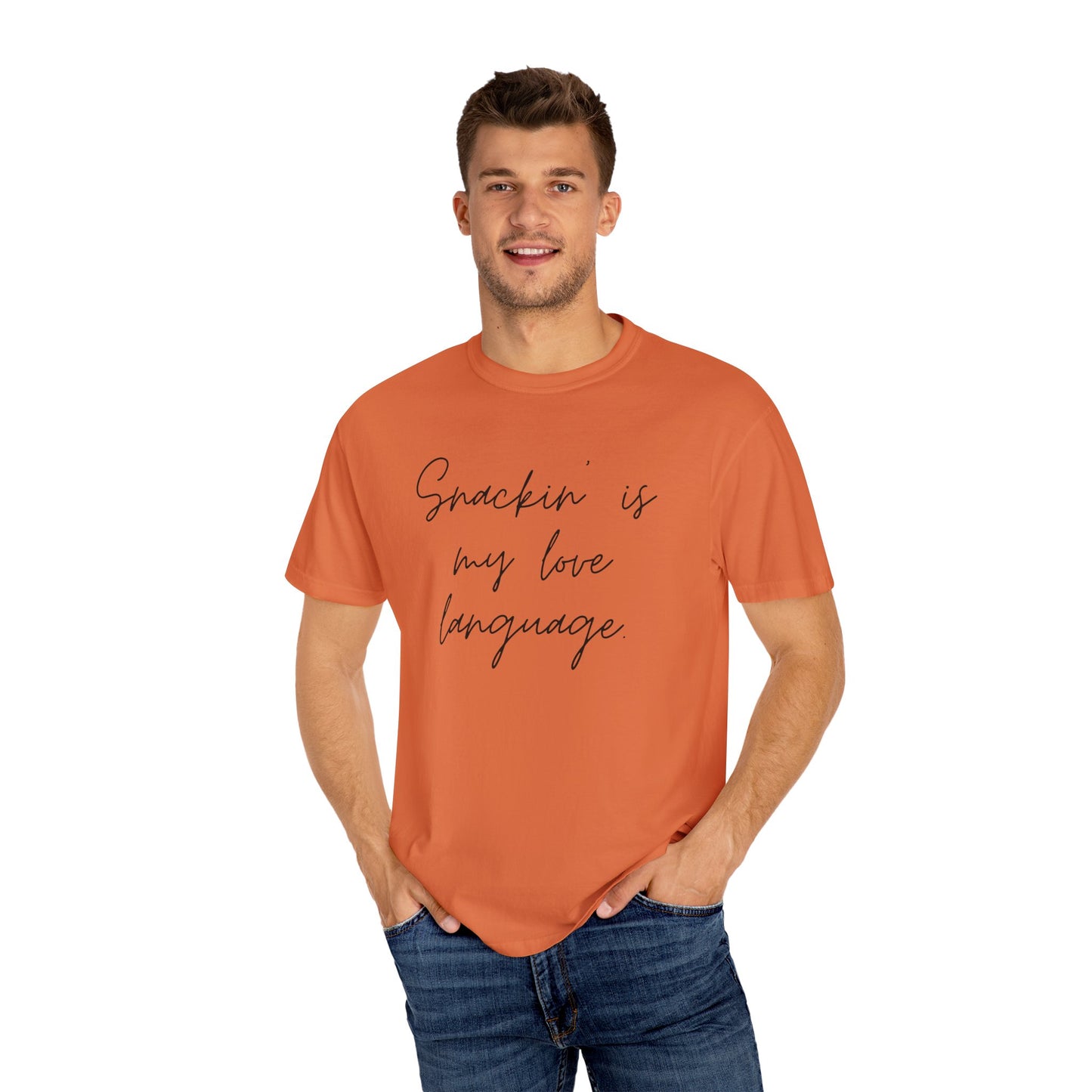 Funny Foodie Unisex T-Shirt - "Snackin' is My Love Language"