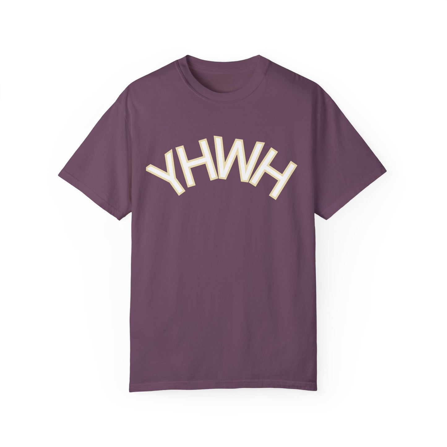 Unisex Garment-Dyed T-Shirt with YHWH Design - Casual Spiritual Fashion