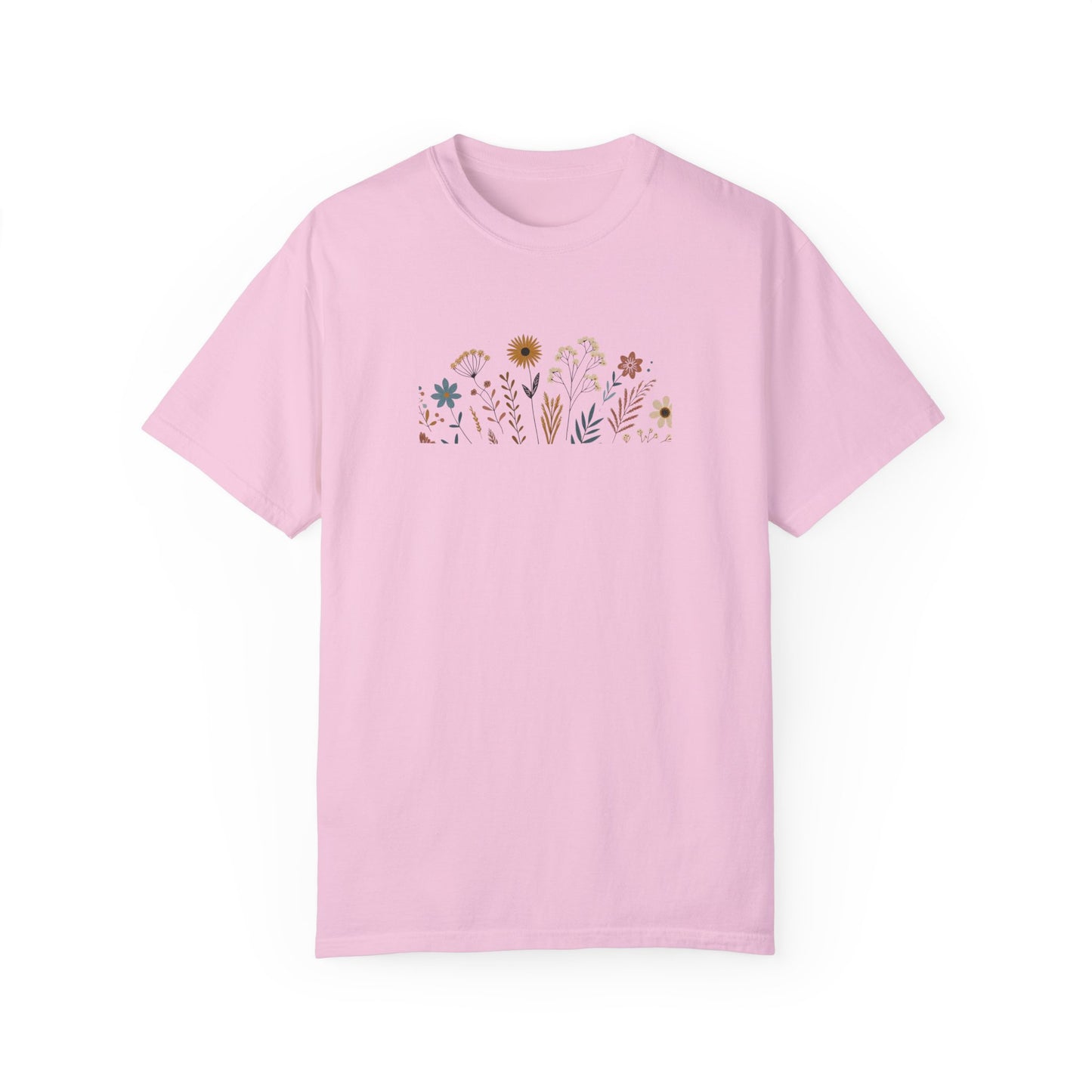 Botanical Floral Unisex T-Shirt - Garment-Dyed Nature-Inspired Tee