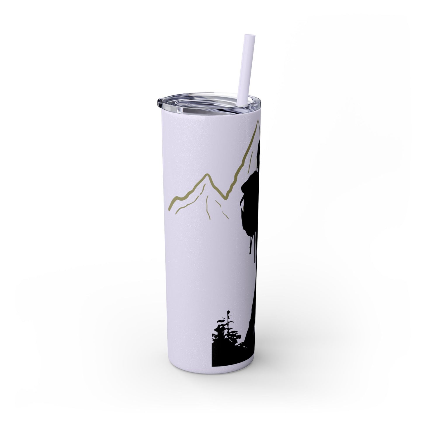Adventure Awaits Skinny Tumbler with Straw - 20oz Hiking Design