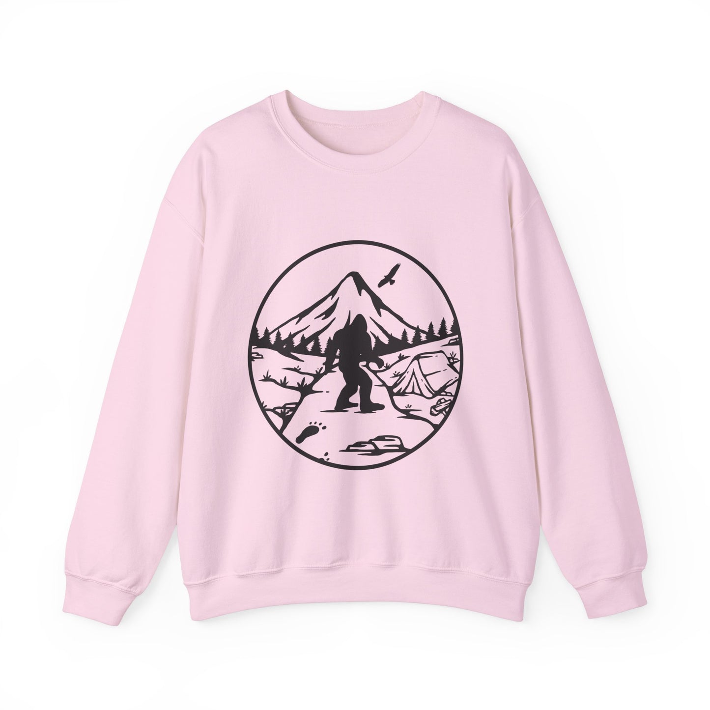 Bigfoot Adventure Unisex Heavy Blend™ Crewneck Sweatshirt – Cozy Outdoor Vibes