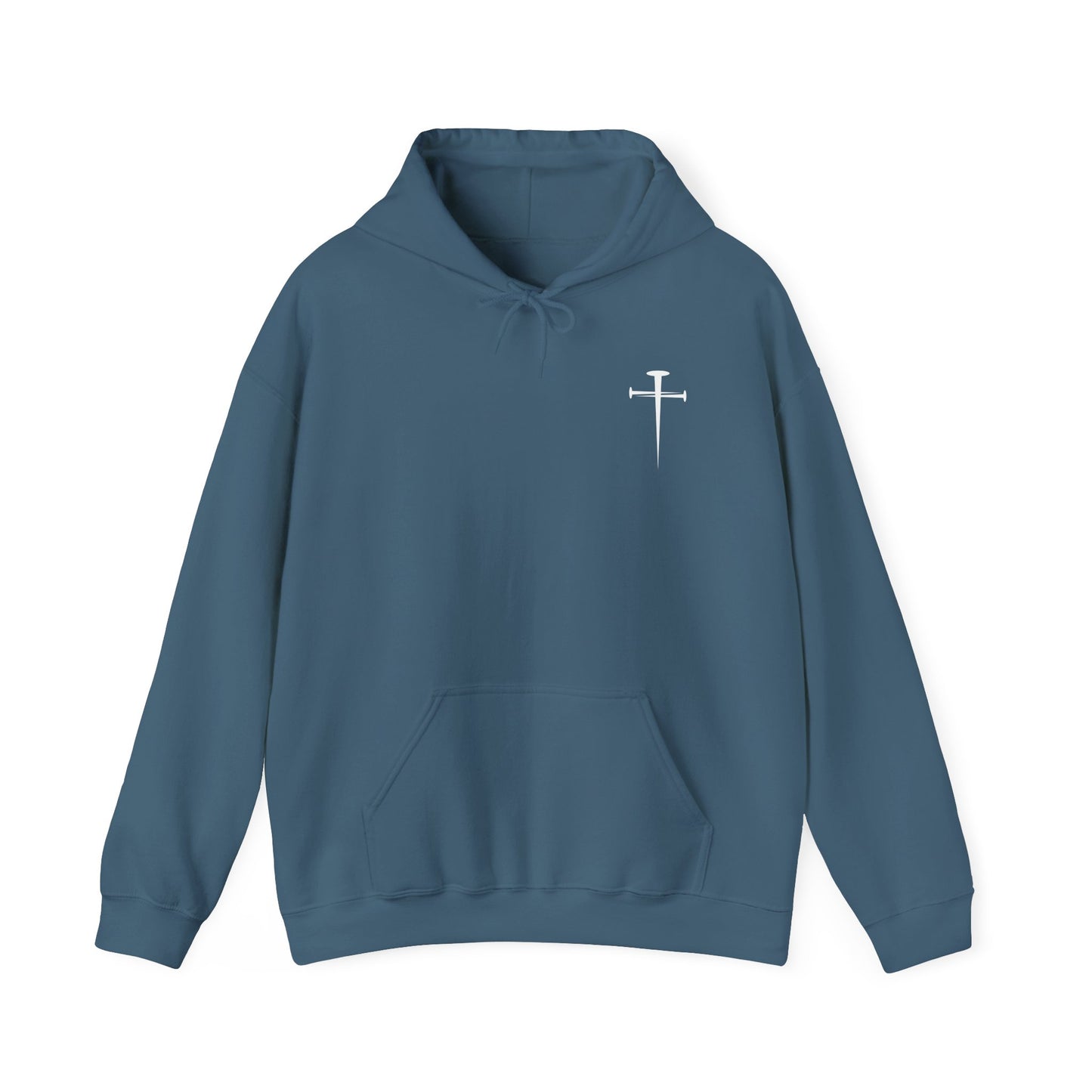 Unisex Heavy Blend™ Hooded Sweatshirt - Minimalist Design with Cross Logo