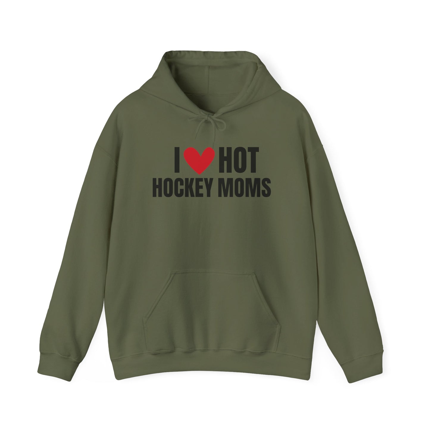 I ❤️ Hot Hockey Moms Unisex Hooded Sweatshirt