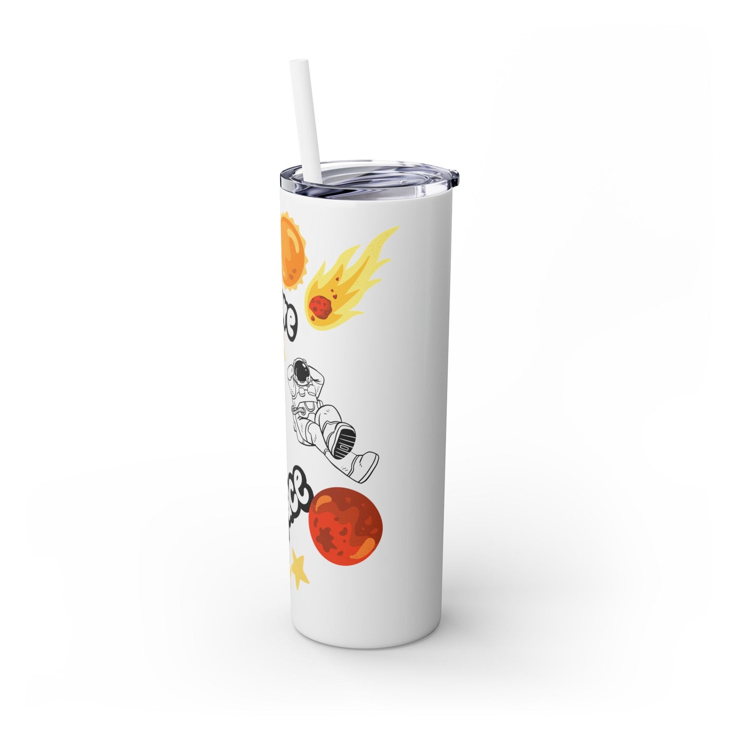 Explore Space Skinny Tumbler with Straw - 20oz Astronaut Design