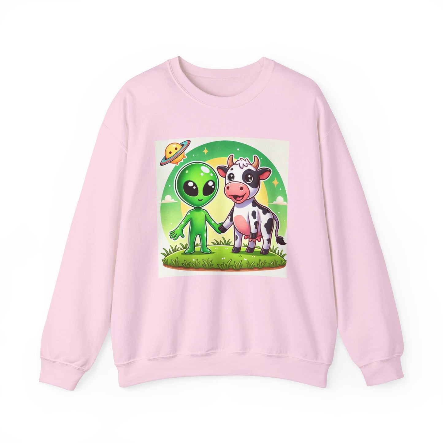 Alien and Cow besties - Unisex Heavy Blend™ Crewneck Sweatshirt