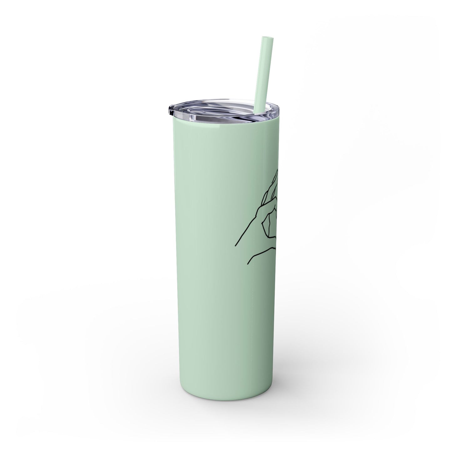 Love Hands Skinny Tumbler with Straw - 20oz | Cute & Stylish Drinkware