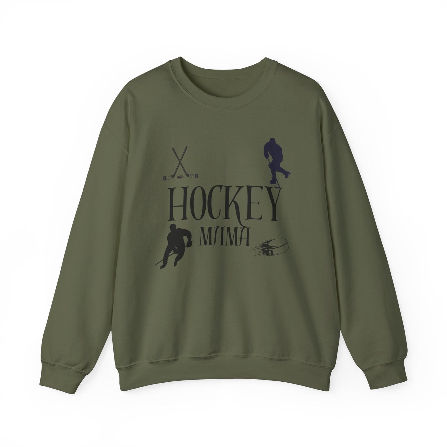 Hockey MAMA black ink - Unisex Heavy Blend™ Crewneck Sweatshirt