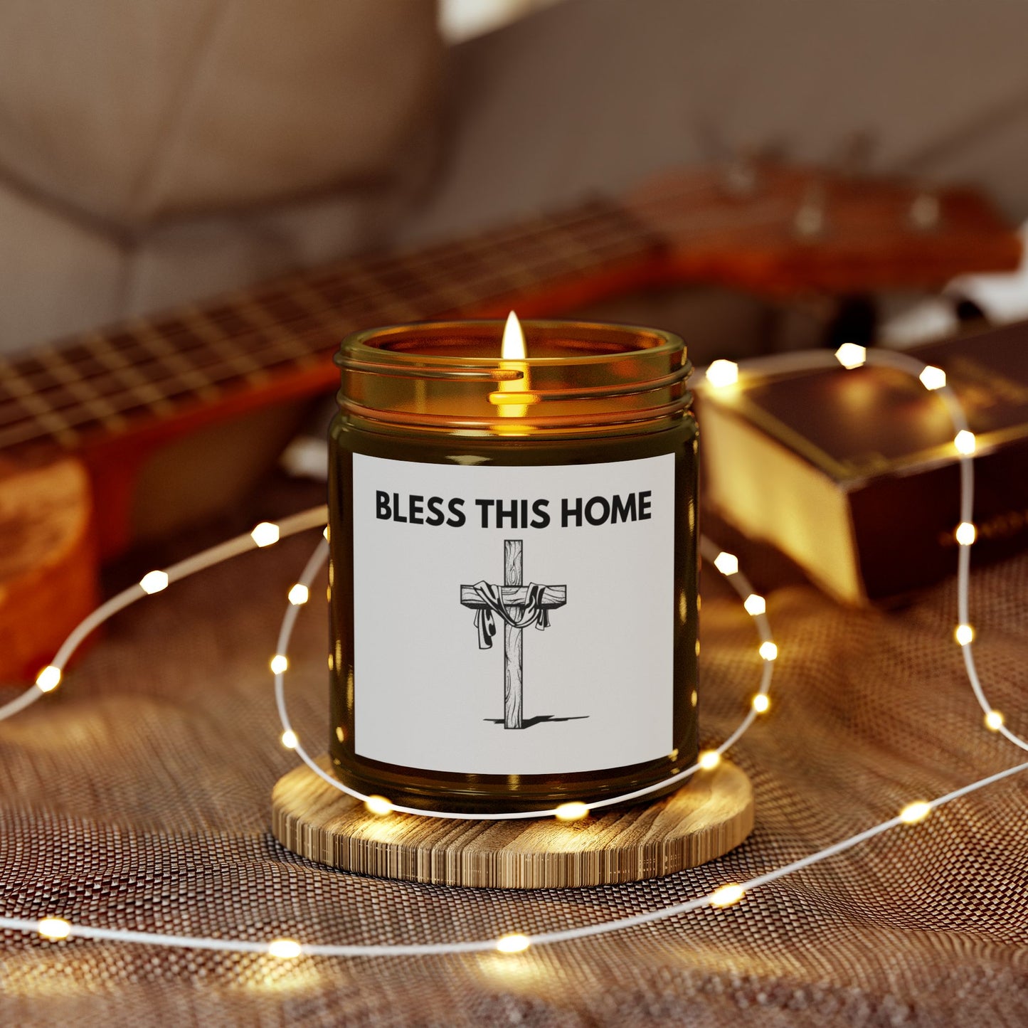 Bless This Home Scented Candle – Coconut Apricot Wax (4oz, 9oz)