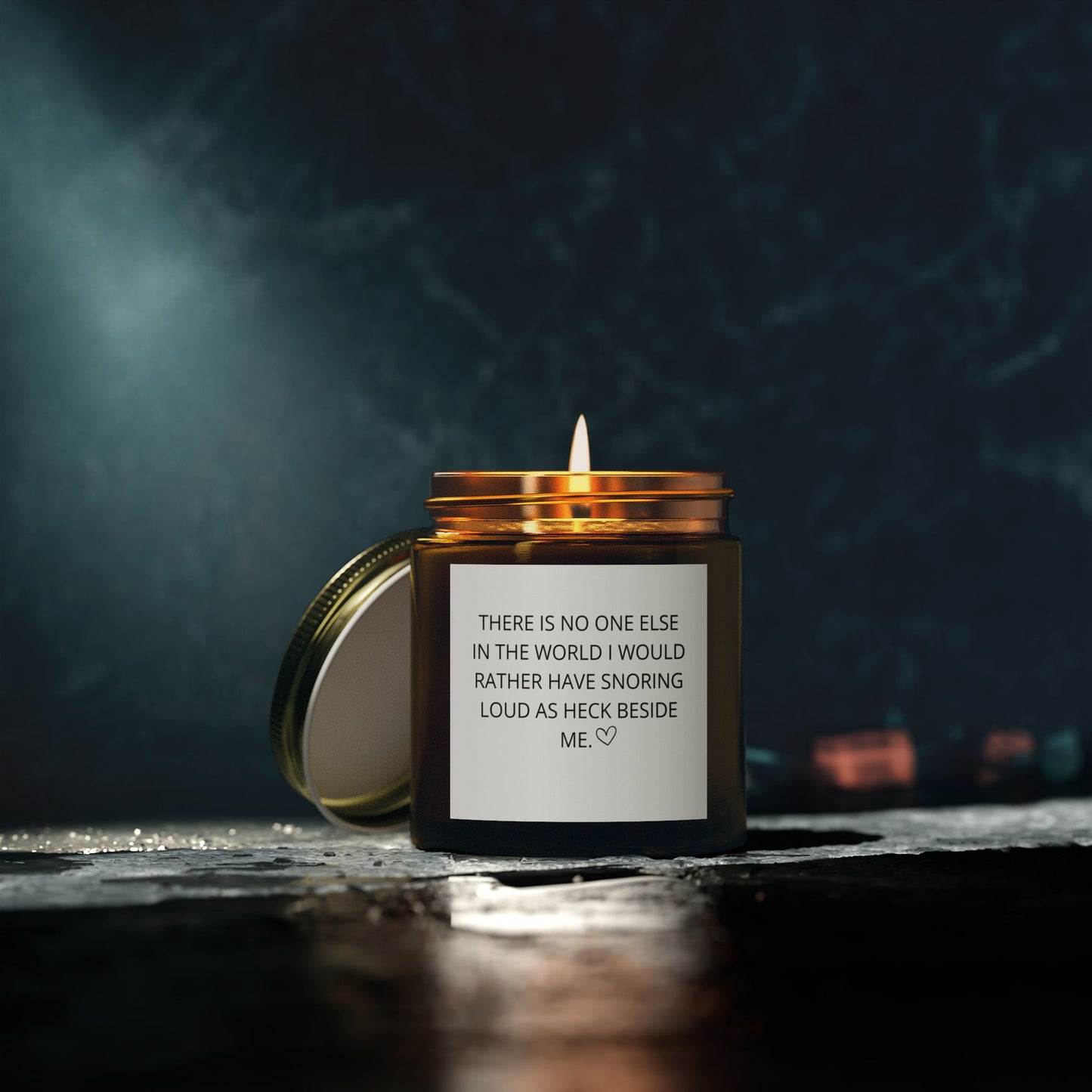 Coconut Apricot Scented Candle - "No One Else Would Rather Have Snoring Beside Me"