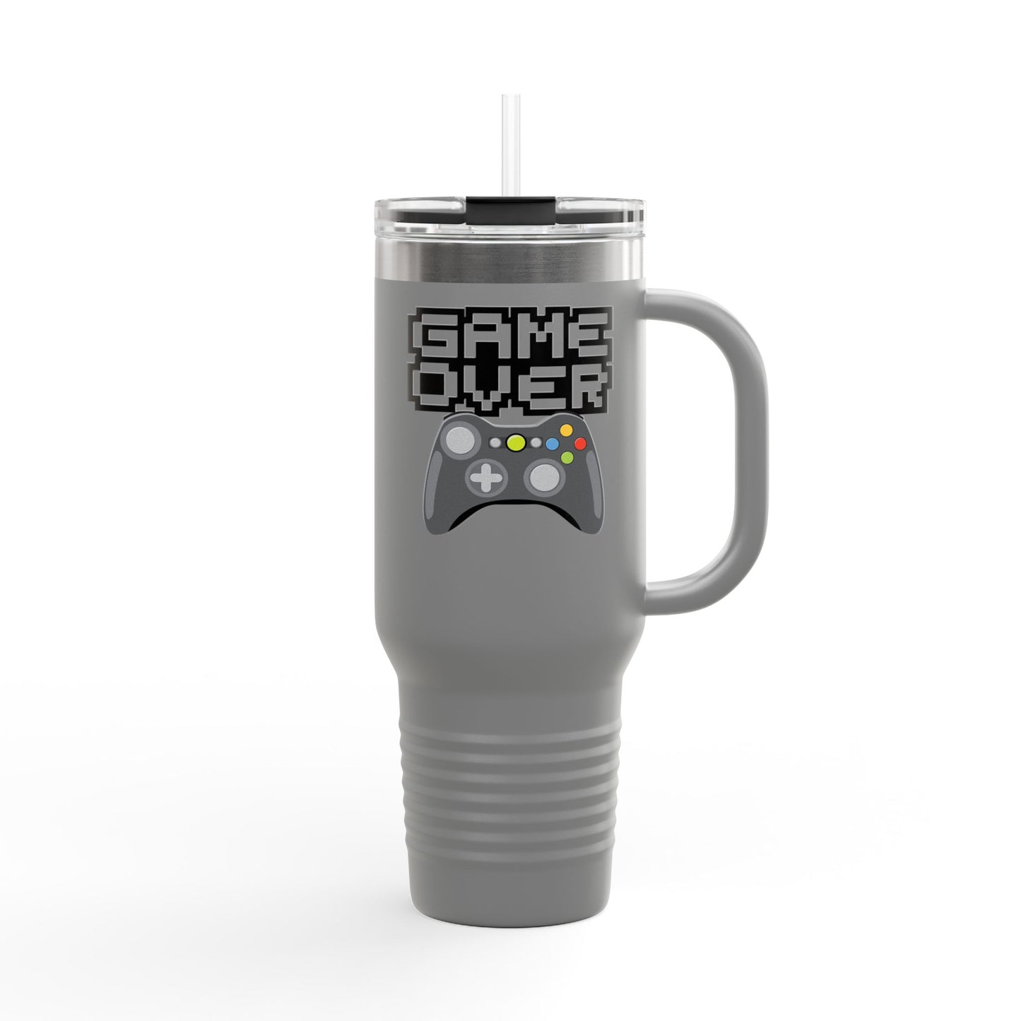 Game Over Controller Insulated Travel Mug, 40oz - Perfect for Gamers on the Go