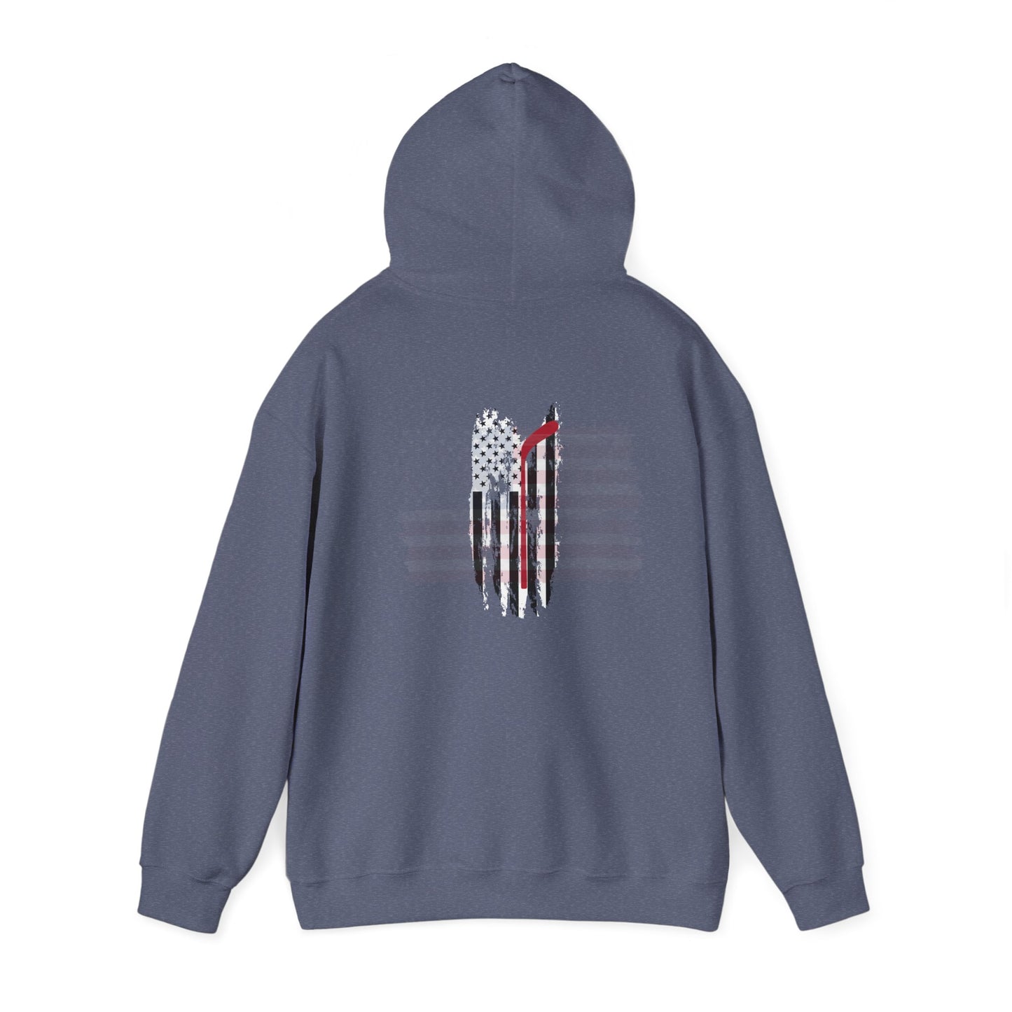 Patriotic Hockey Unisex Hooded Sweatshirt - American Flag Design