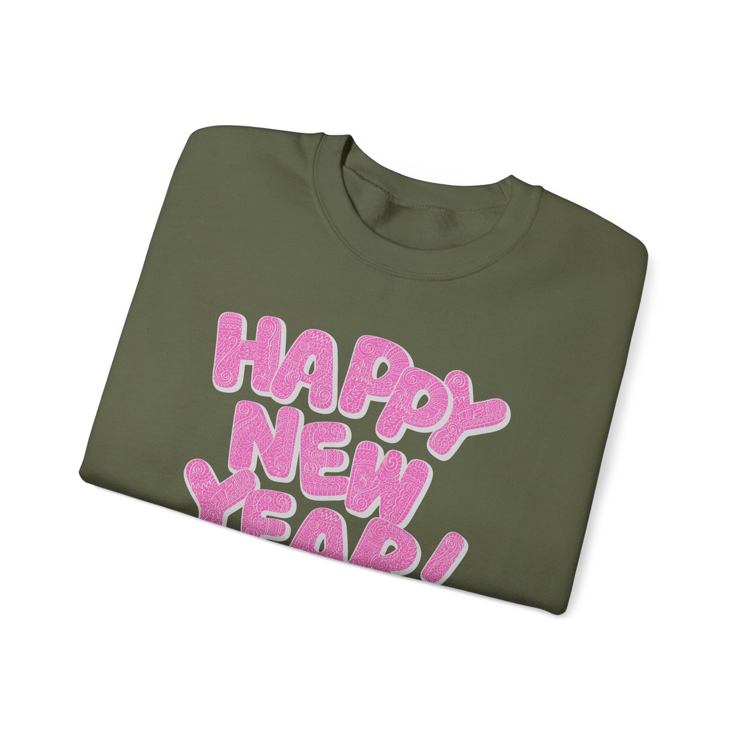 Happy New Year 2025 Pink Unisex Crewneck Sweatshirt