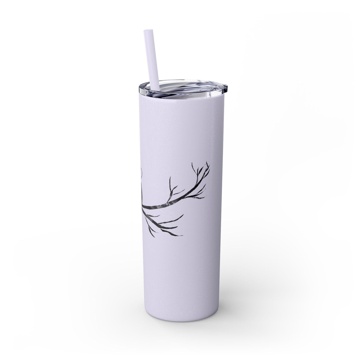 Couple's Love Birds Skinny Tumbler with Straw - 20oz | Perfect Gift for Anniversaries & Valentine's Day