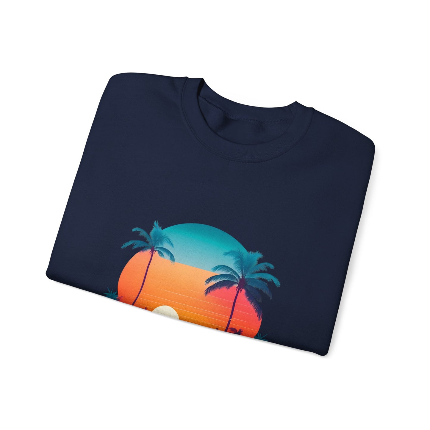 Retro Sunset Car Unisex Crewneck Sweatshirt