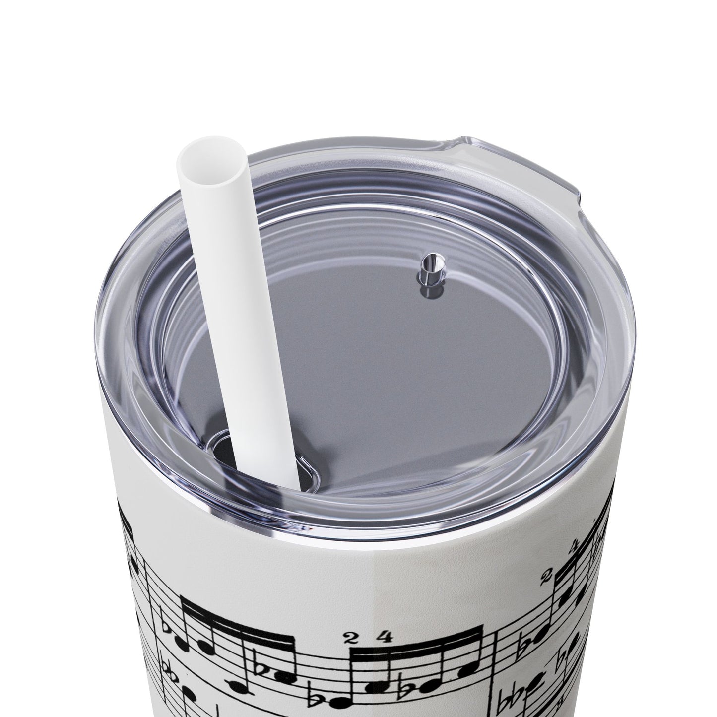 Musical Notes Skinny Tumbler with Straw - 20oz | Perfect Gift for Music Lovers