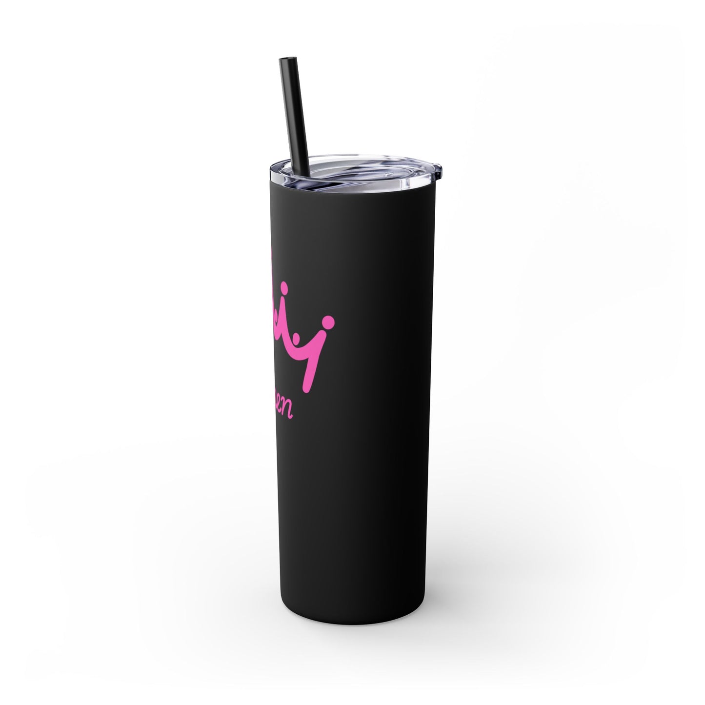 Queen Skinny Tumbler with Straw - 20oz, Perfect for Royal Drinkers, Pageant