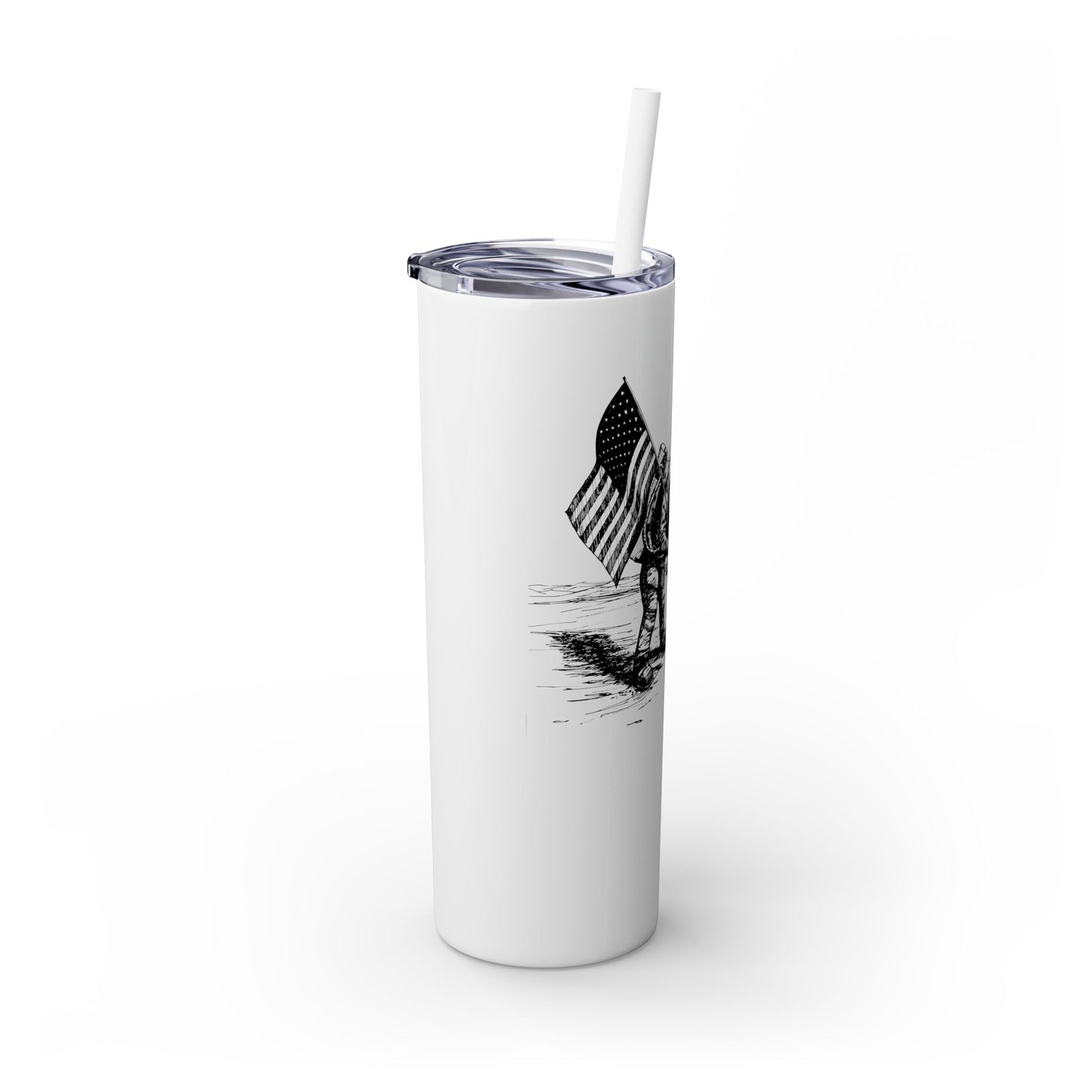 Patriotic NASA Moon Landing 20oz Skinny Tumbler with Straw