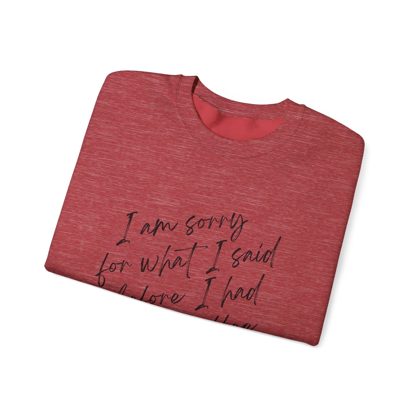 Sorry for what I said before coffee - Quote Unisex Crewneck Sweatshirt - Cozy Gift for Coffee Lovers