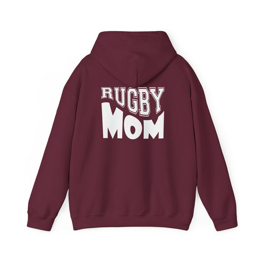 Rugby Mom America Hooded Sweatshirt | Unisex Heavy Blend | Sports Gift