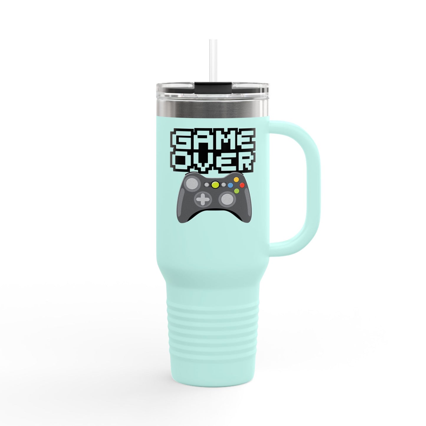 Game Over Controller Insulated Travel Mug, 40oz - Perfect for Gamers on the Go