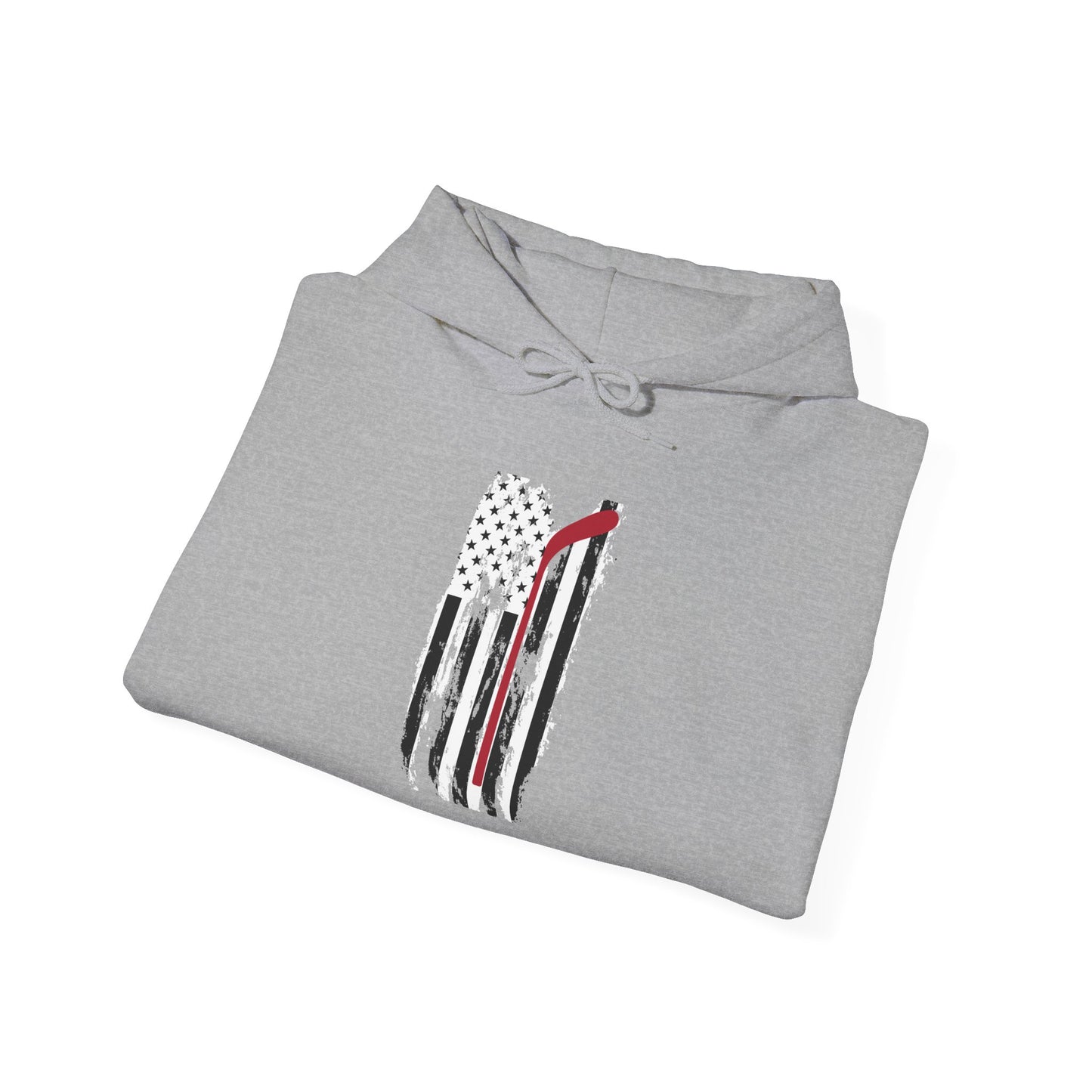 Patriotic Hockey Unisex Heavy Blend™ Hooded Sweatshirt - American Flag Design