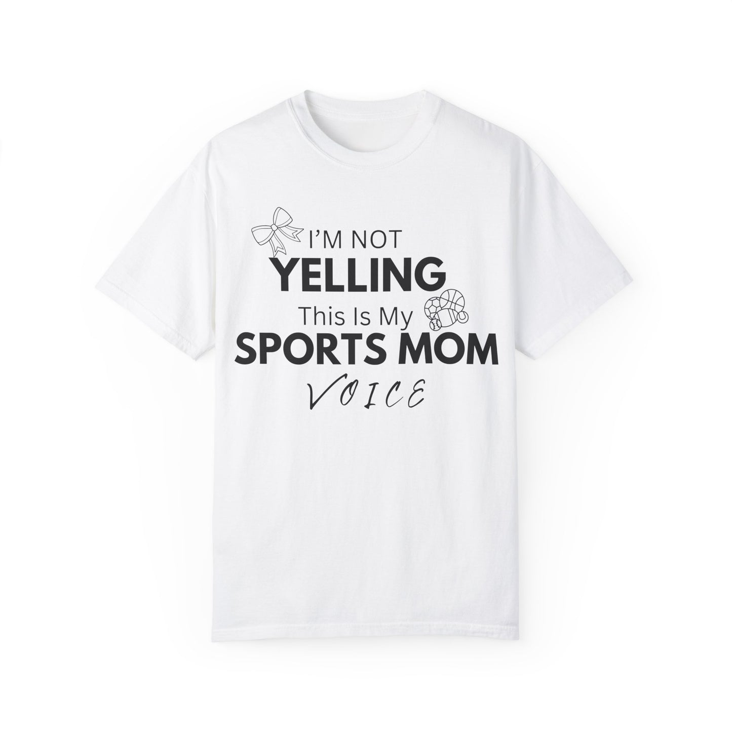 Sports Mom Voice T-Shirt - Unisex Garment-Dyed Tee for Active Moms