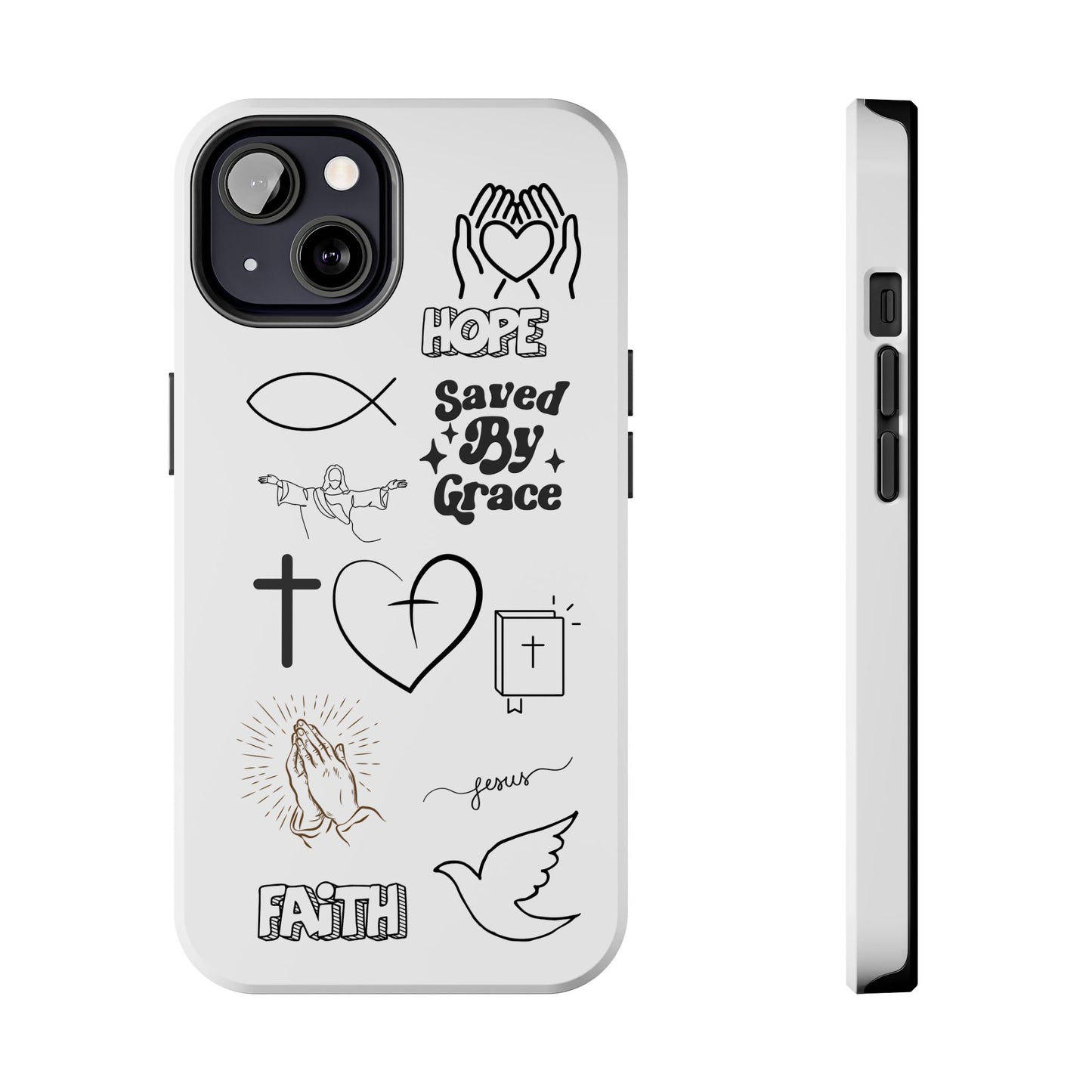 Inspirational Tough Phone Case - Faith, Hope & Grace Design