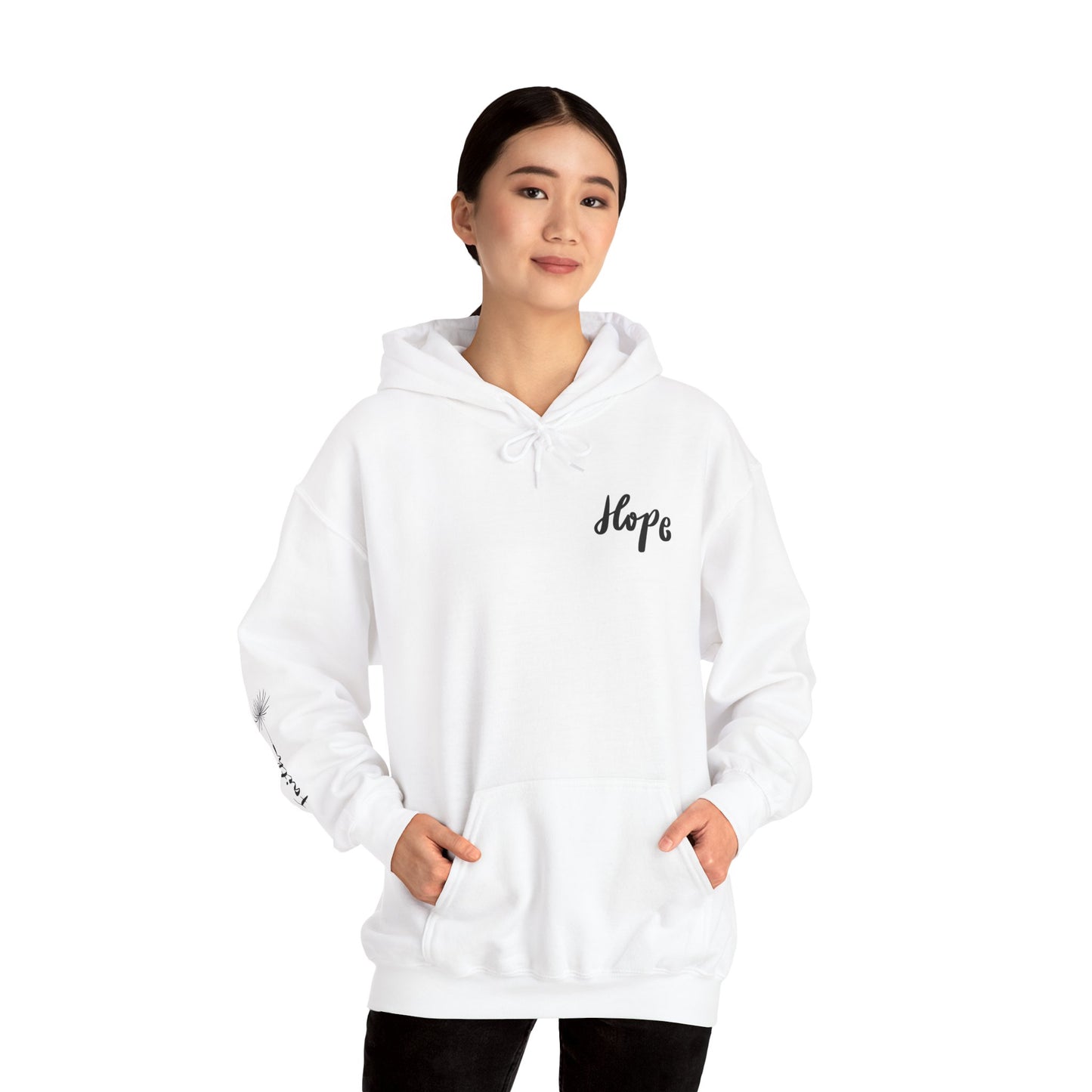 Hope & Faith Unisex Hooded Sweatshirt | Inspirational Graphic Hoodie