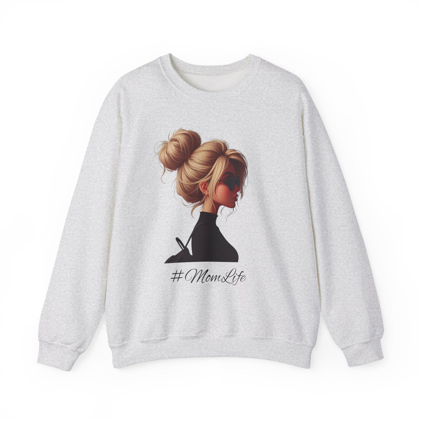 #MomLife Blonde Unisex Crewneck Sweatshirt - Cozy Style for Moms