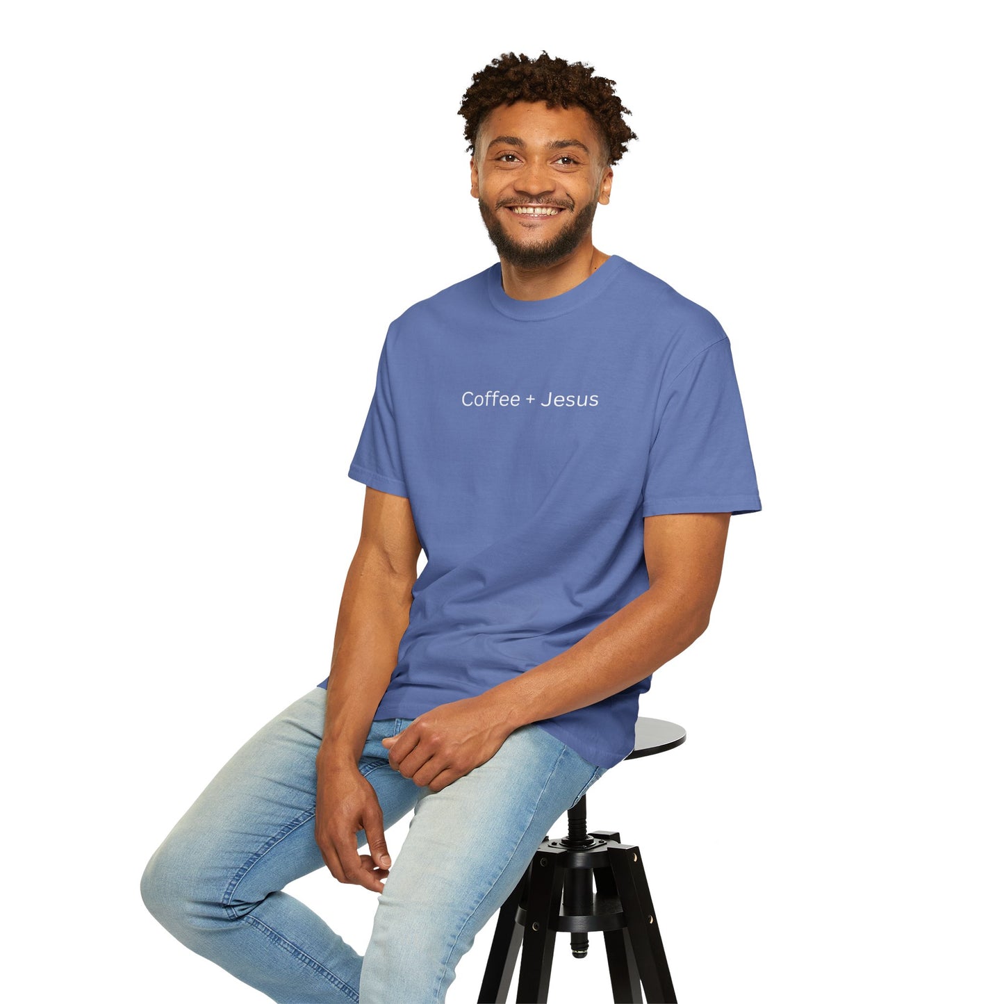 Coffee + Jesus Unisex Garment-Dyed T-Shirt