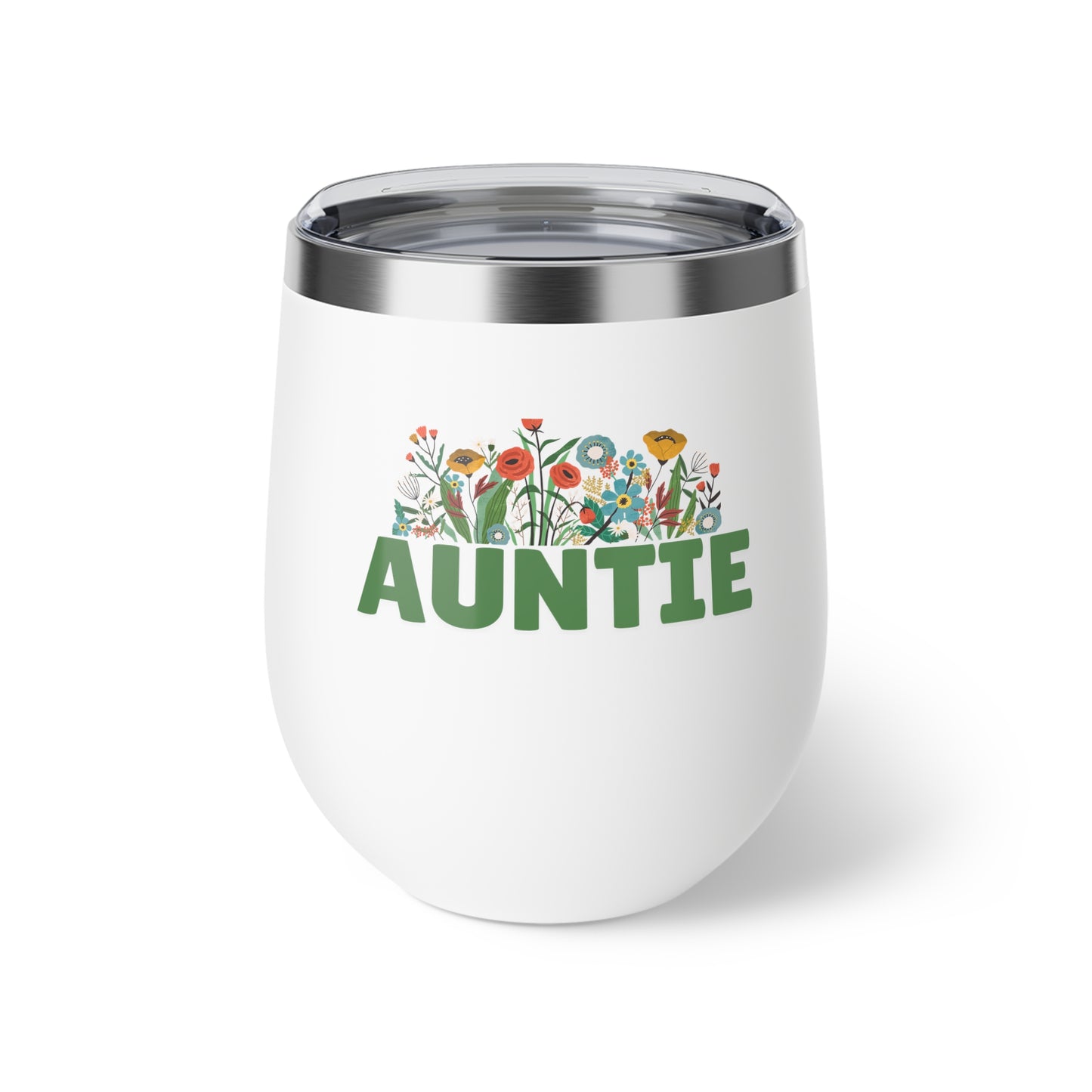 Auntie Floral Insulated Cup - 12oz Travel Mug for Special Occasions