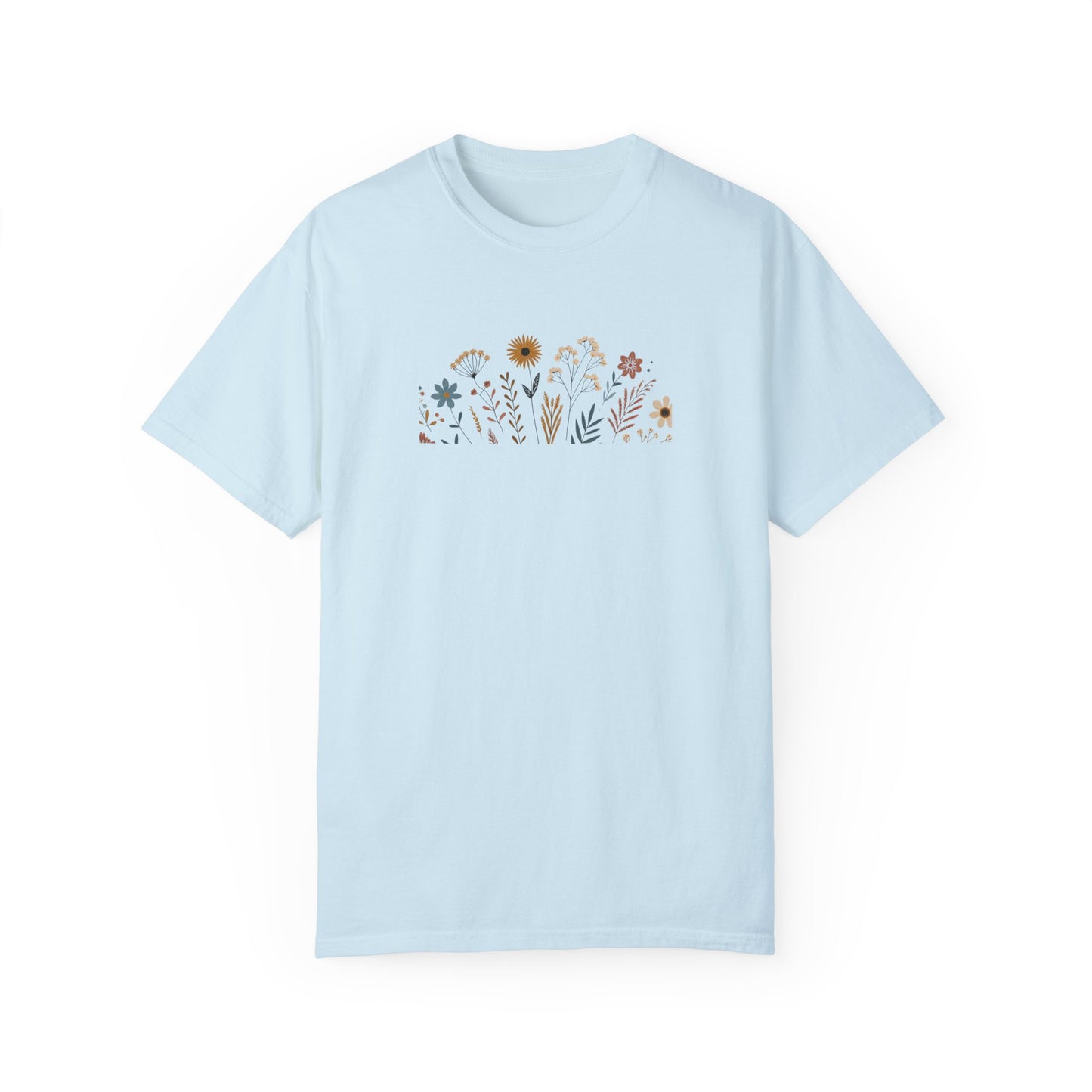 Botanical Floral Unisex T-Shirt - Garment-Dyed Nature-Inspired Tee