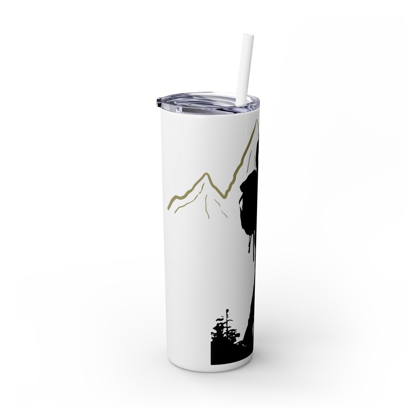 Adventure Awaits Skinny Tumbler with Straw - 20oz Hiking Design