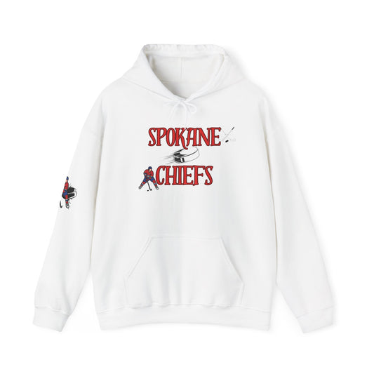 Spokane Chiefs  Red Hockey Sweatshirt | Unisex Heavy Blend™ Hooded Sweatshirt for Fans " Got Chirps?"