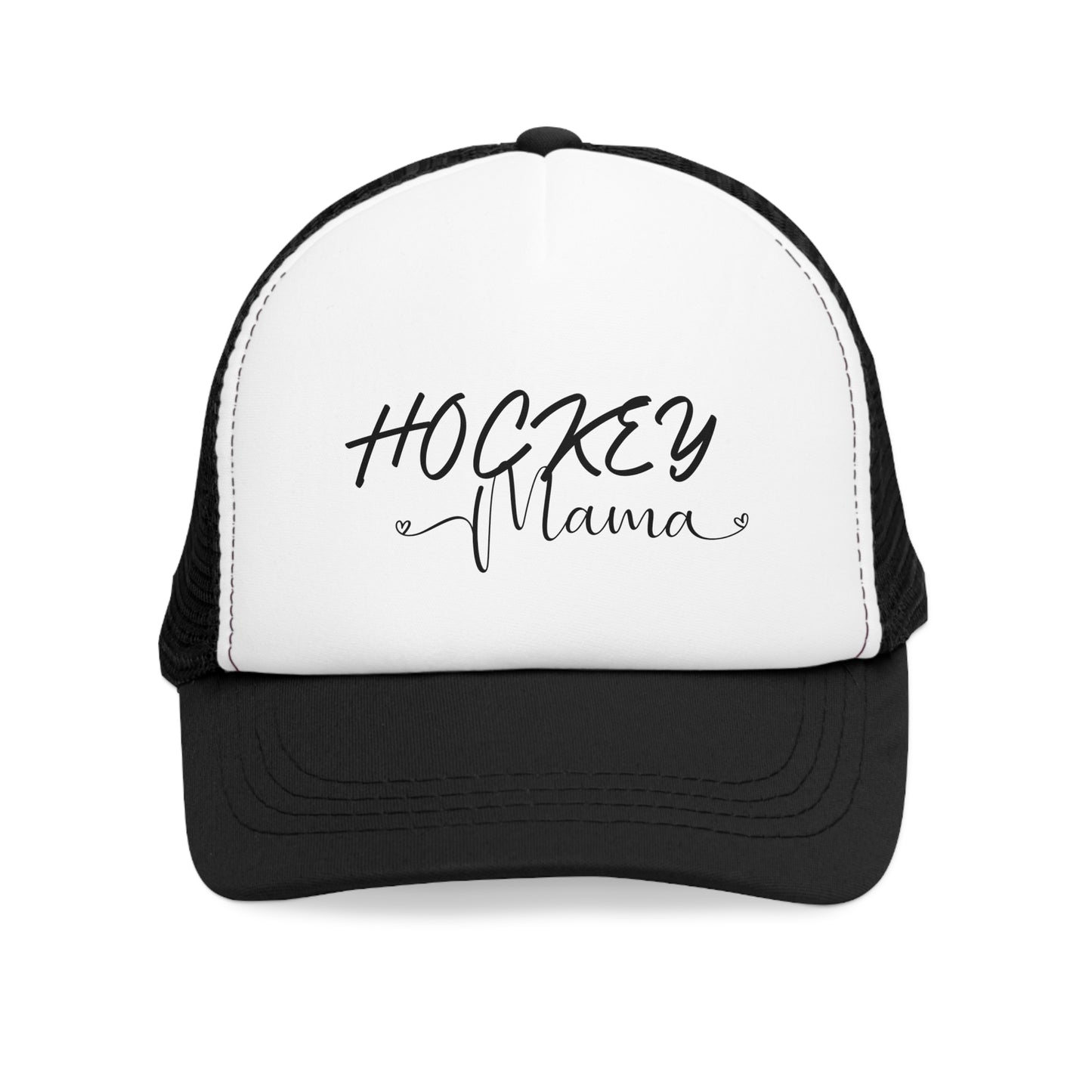 Hockey Mama Mesh Cap - Sporty Trucker Hat for Hockey Moms