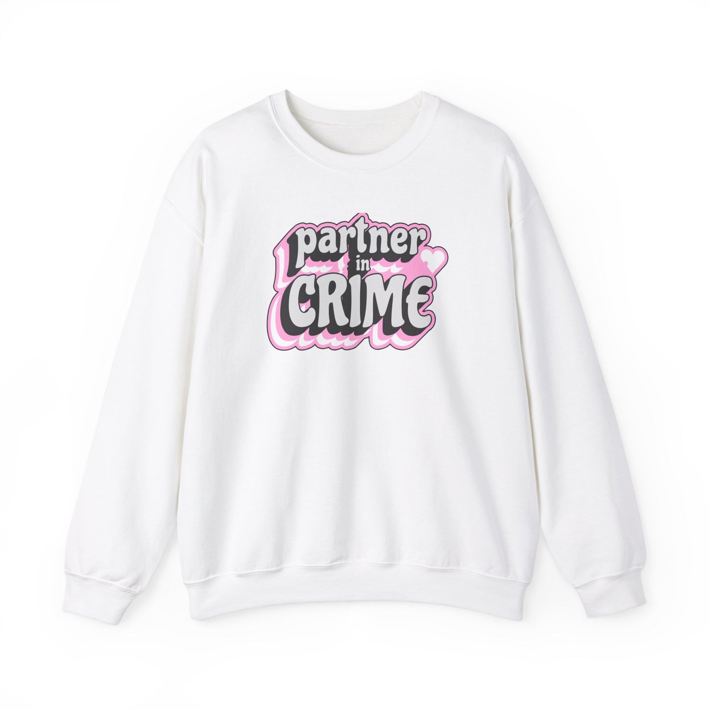 Partner in Crime Unisex Heavy Blend Crewneck Sweatshirt - Cozy Couples Apparel