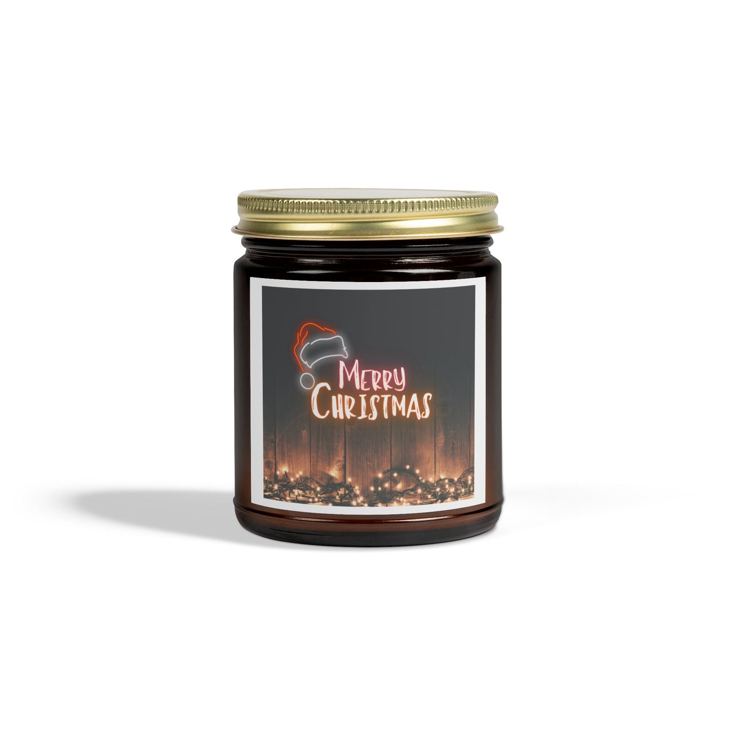 Merry Christmas Scented Candles - Coconut Apricot Wax (4oz, 9oz)