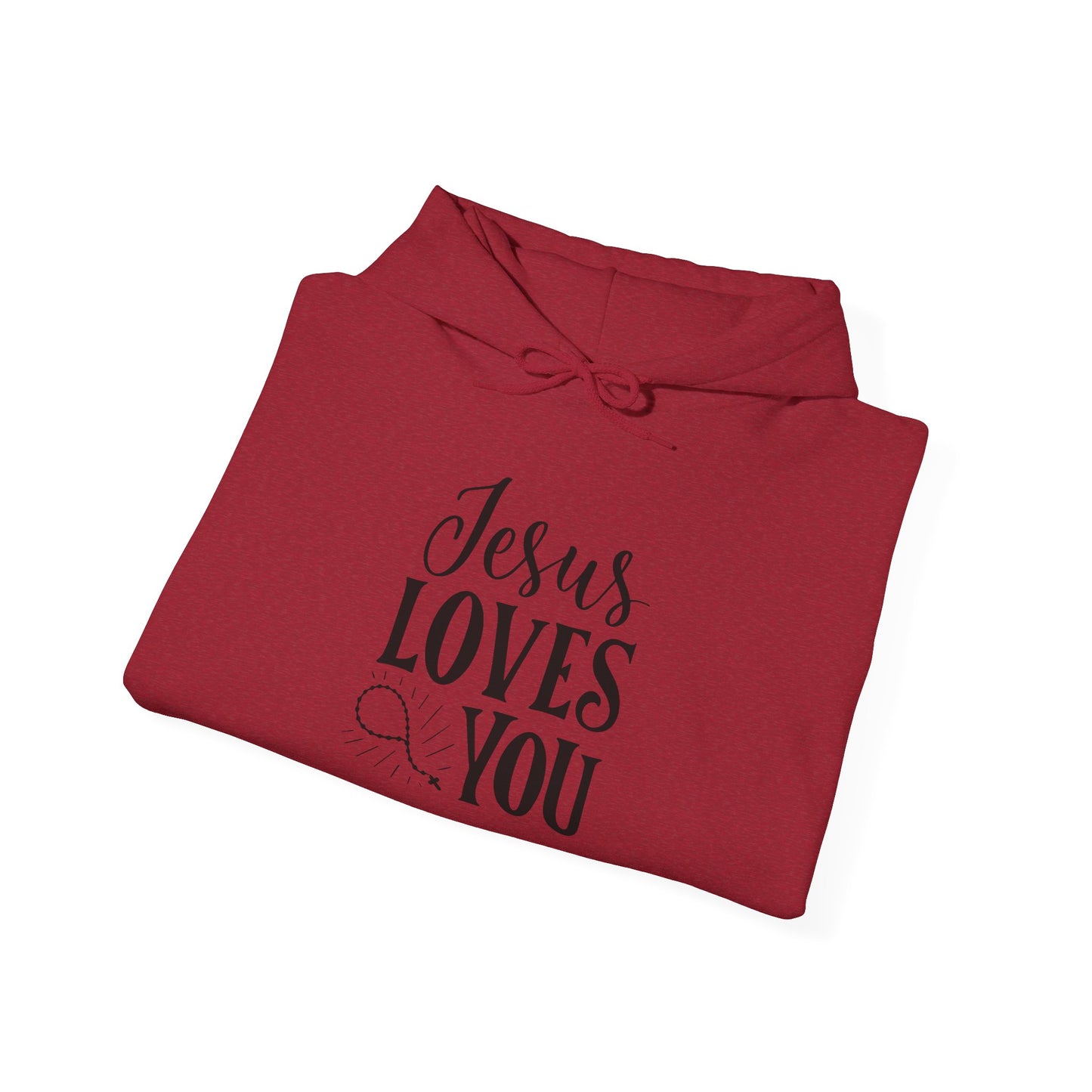 Unisex Heavy Blend™ Hooded Sweatshirt - Jesus Loves You Design